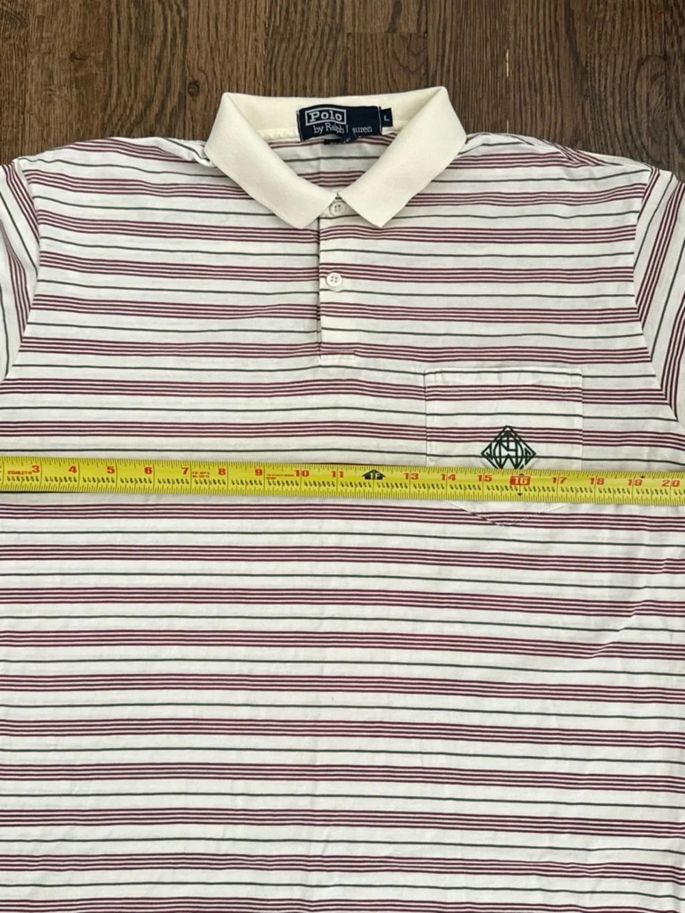 Y2K Vintage 80’s/90’s Ralph Lauren Striped Polo Shirt L Preppy 100% Cotton